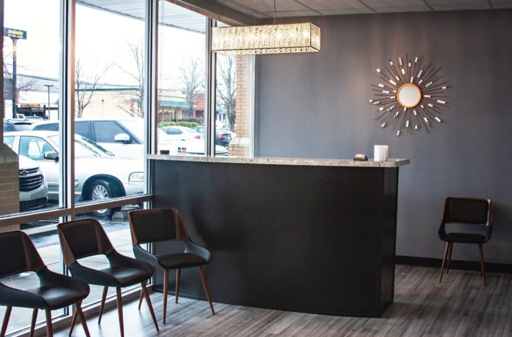 Reception area at Serenity Health in Louisville, Kentucky