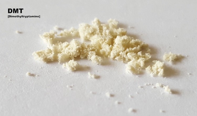 Crystallized or powdered DMT