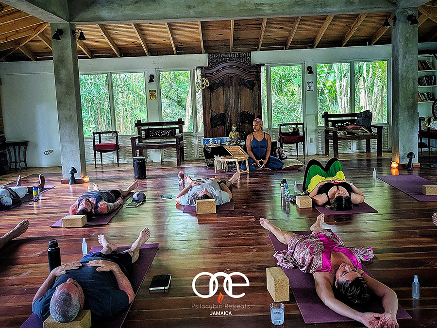 Retreat guests at ONE Psilocybin Retreats in Negril, Jamaica.