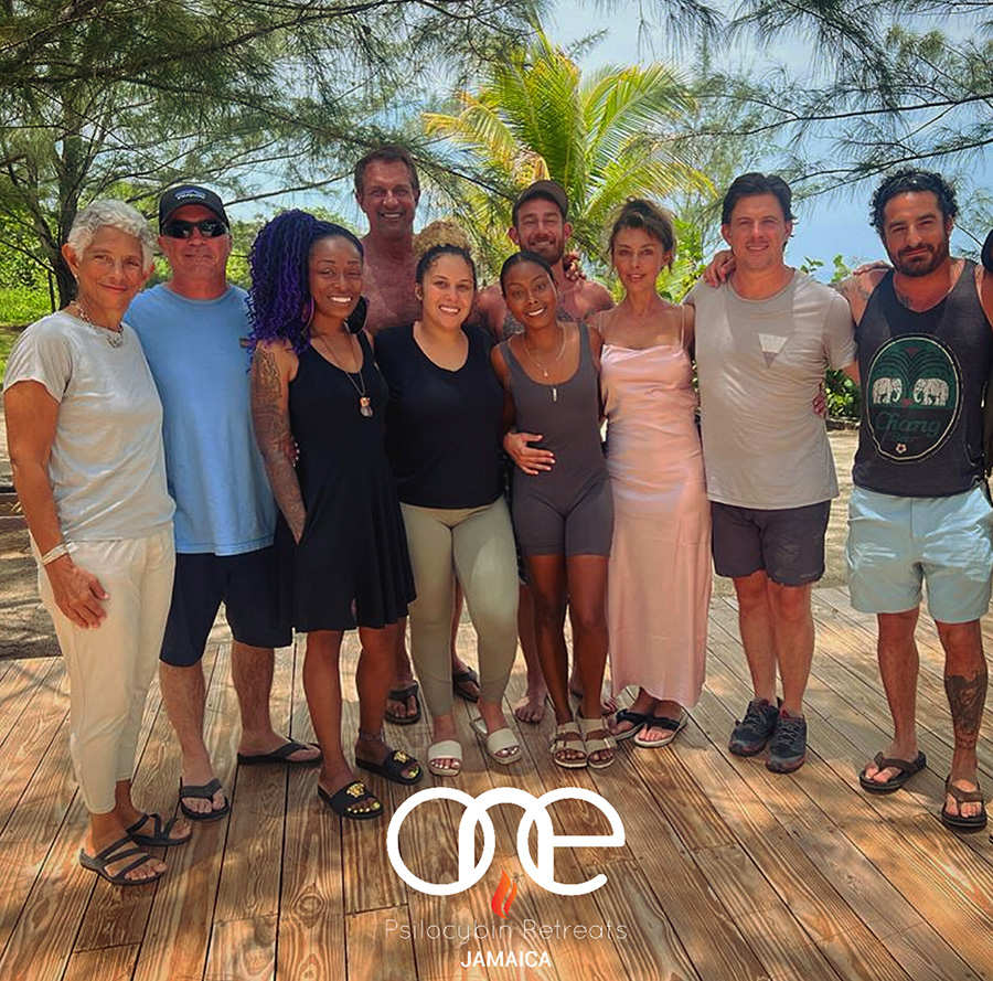 Retreat guests at ONE Psilocybin Retreats in Negril, Jamaica.