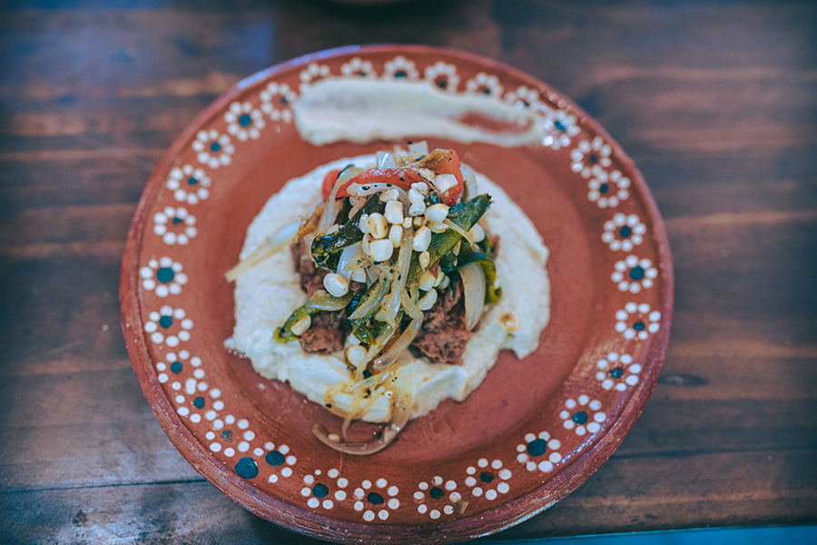 A plate of vegetarian food at Soul Medicine in Nayarit, Mexico.