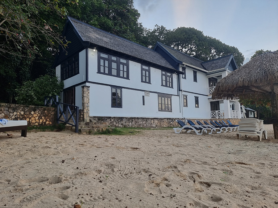 EQNMT facilities overlooking beach in Jamaica.