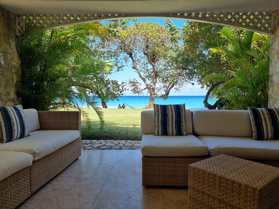 EQNMT facilities overlooking beach in Jamaica.