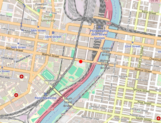 Map showing location of 4Ever Young Philadelphia in Philadelphia, Pennsylvania