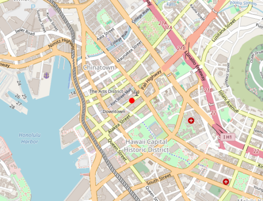 Map showing location of Advanced Psychiatric Therapeutics in Honolulu, HI