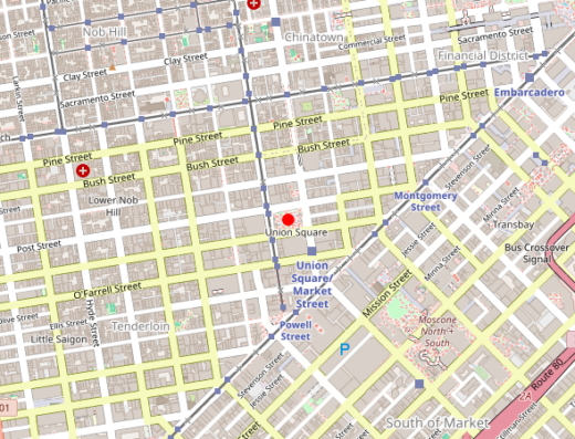 Map showing location of Alpha Hormones in San Francisco, California