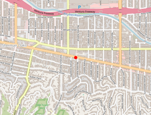 Map showing location of AlphaMan Men's Clinic in Sherman Oaks, California