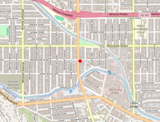 Map of Angel Longevity Medical Center in Studio City, California