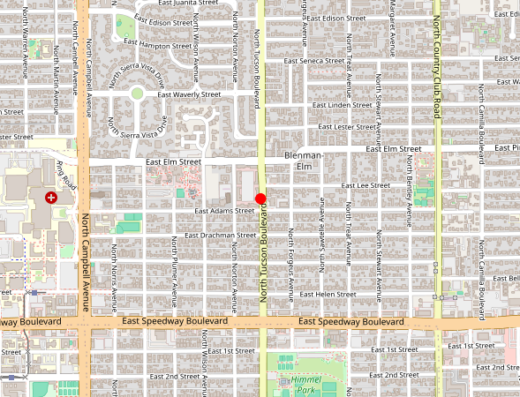 Map showing location of Atlas Ketamine in Tucson, AZ