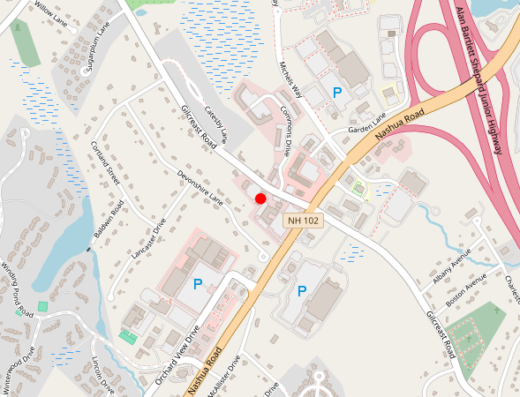Map showing location of Awaken Ketamine Healing Studio in Londonderry, NH