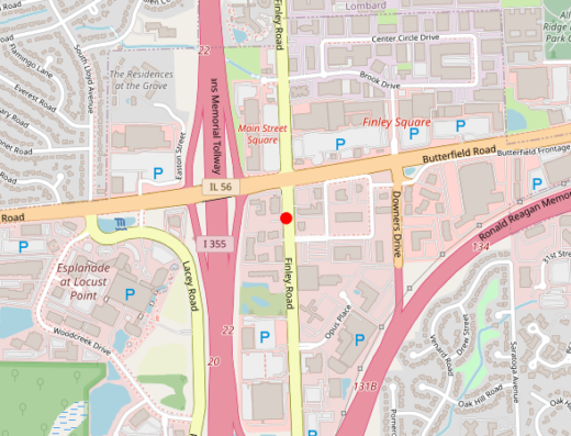 Map of AyaFusion Wellness Clinic in Downers Grove, Illinois