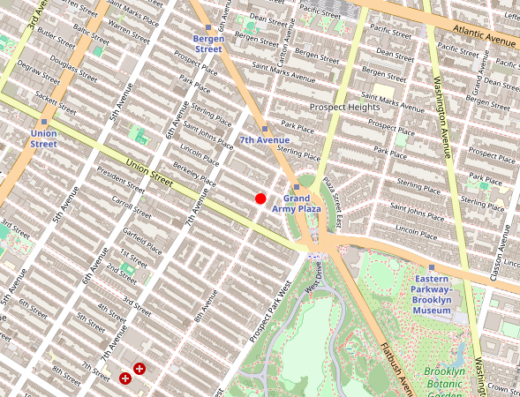 Map showing location of Balance Brooklyn in Brooklyn, New York