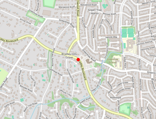 Map showing location of Bethesda Psychiatry MD in Chevy Chase, MD