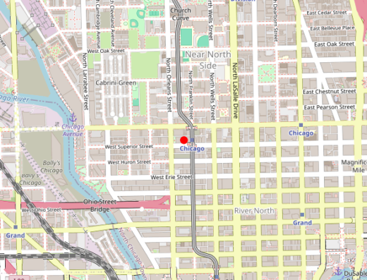 Map showing location of Chicago Aesthetics Surgery & Med Spa in Chicago, Illinois