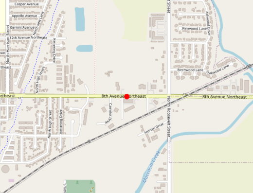 Map showing location of Conklin Clinics in Aberdeen, SD