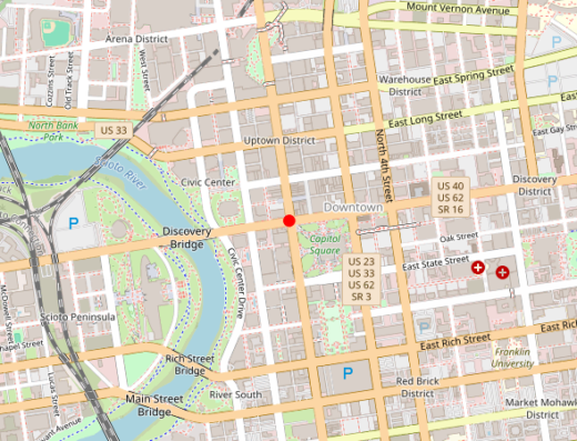 Map of peptide clinic location