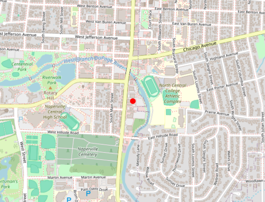 Map showing location of Golden Hour Wellness in Naperville, IL