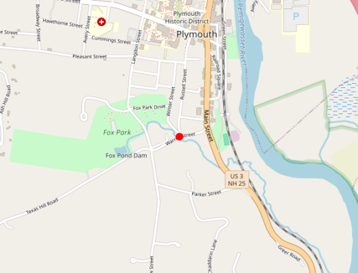 Map showing location of Growing Roots in Plymouth, NH
