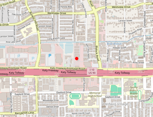 Map showing location of Houston Mind & Brain in Houston, TX