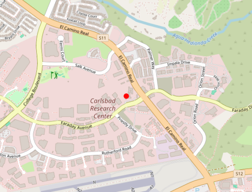 Map showing location of Inspire Psychiatric in Carlsbad, CA