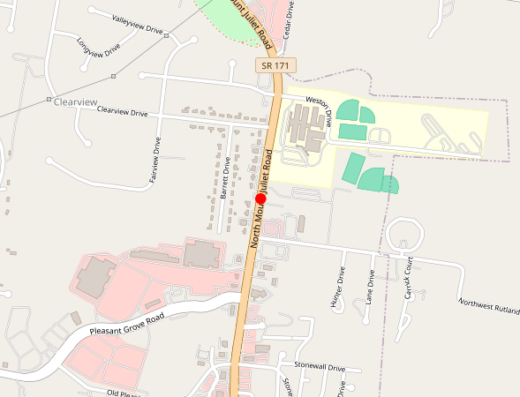 Map showing location of Invigorate Health in Mt. Juliet, Tennessee