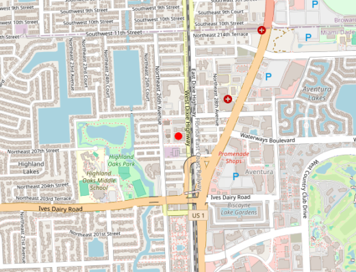Ketamine Aventura Expert Clinic Map