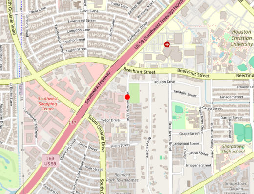 Map showing location of KureIV Ketamine Therapy in Houston, TX