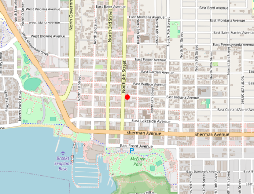 Map showing location of Lakeside Ketamine and Recovery in Coeur d'Alene, ID