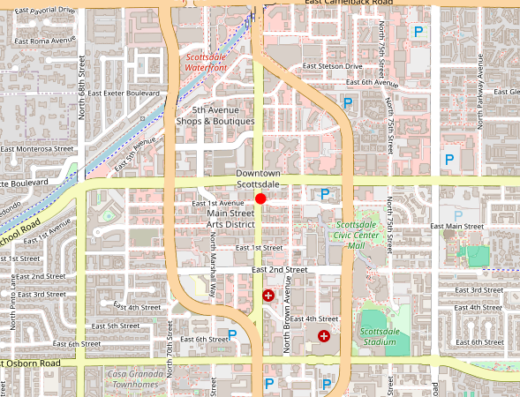 Map of peptide clinic location