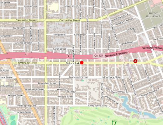 Map showing location of Limbic Medical in Toluca Lake, CA