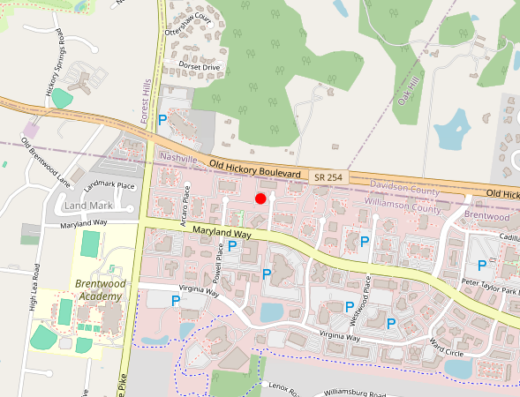MaxWell Clinic Brentwood Nashville TN Map