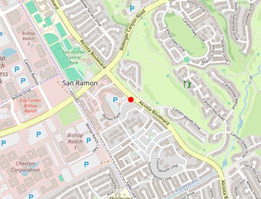 Map showing location of MedLounge San Ramon in San Ramon, California
