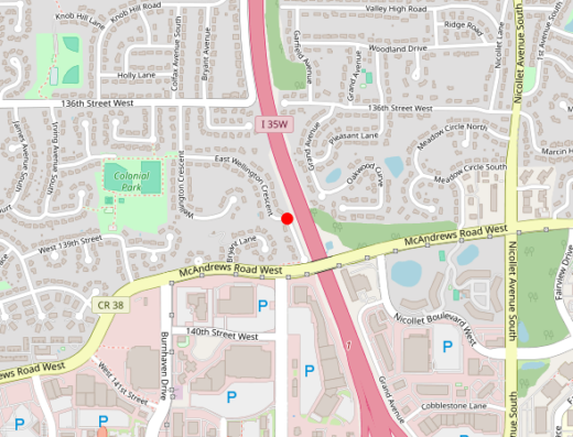 Map showing location of Mind Body Centers in Burnsville, MN