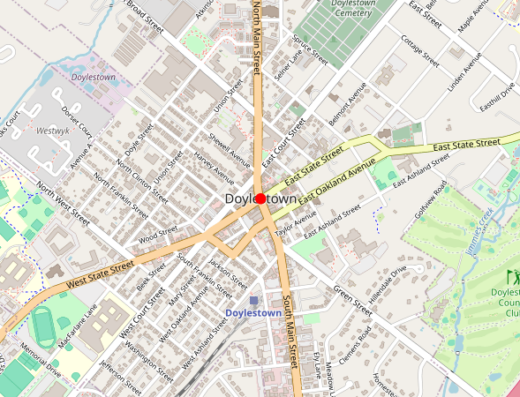 Map of Modern Sports Medicine & Wellness in Doylestown, Pennsylvania