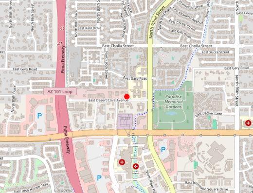 Map of peptide clinic location