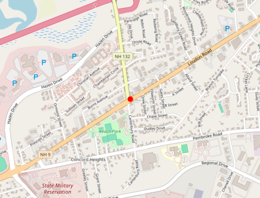 Map showing location of Oasis Therapeutics (Concord) in Concord, NH