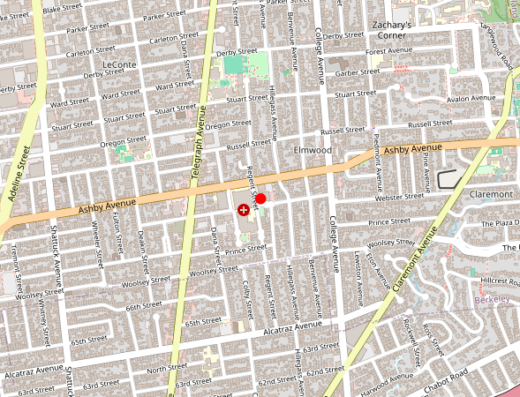 Map showing location of PathWave Psychiatry in Berkeley, CA