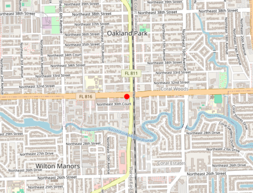 Map of Peptides & Hormones of Fort Lauderdale in Oakland Park, Florida
