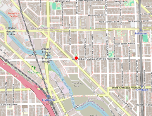 Map showing location of Refine By Tulsi Med Spa in Chicago, Illinois