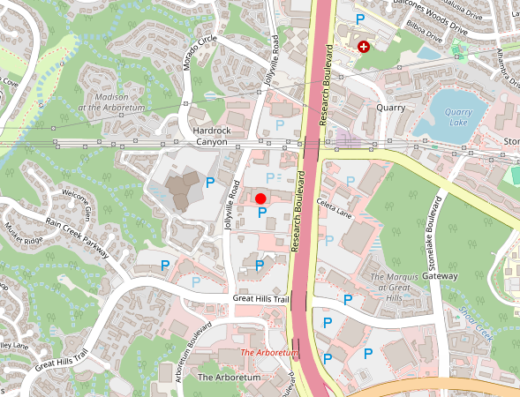Map showing location of Relive Health Austin in Austin, Texas