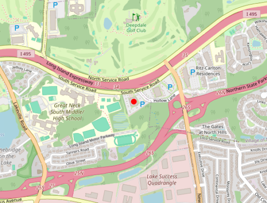 Map showing location of Renue Wellness in New Hyde Park, NY