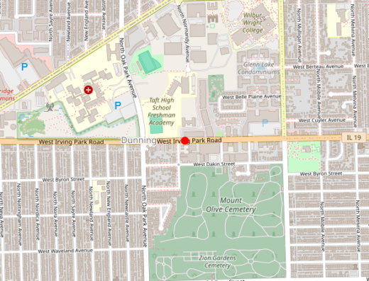 Map showing location of Revitalize IV Solutions & MedSpa in Chicago, Illinois