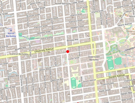 Map showing location of Sage Integrative Health in Berkeley, CA