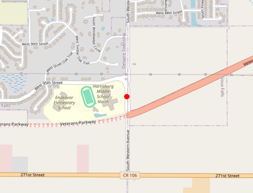 Map showing location of South Dakota Ketamine Clinic in Sioux Falls, SD