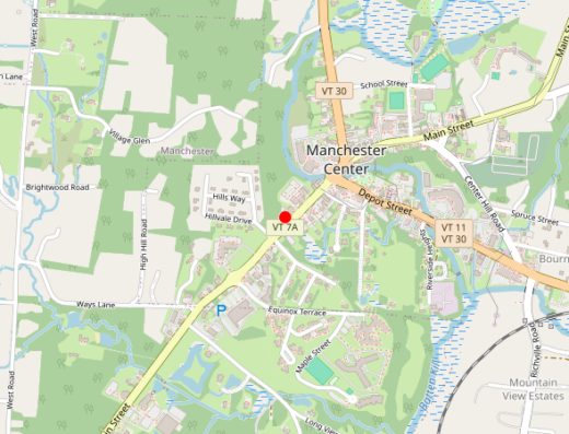 Map showing location of Taconic Psychiatry in Manchester Center, VT