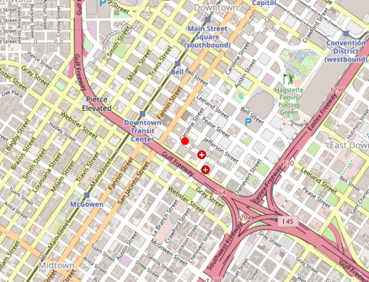 Map showing location of Texas Ketamine & Wellness Center in Houston, TX