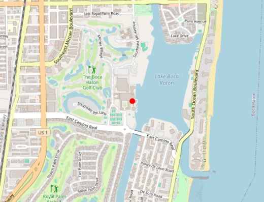 Map showing location of the biostation in Boca Raton, Florida