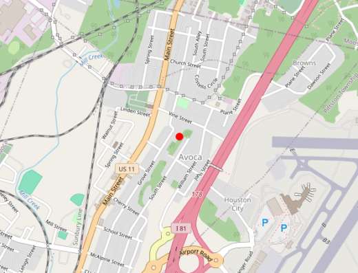 The Good Drop — Avoca, Pennsylvania Map
