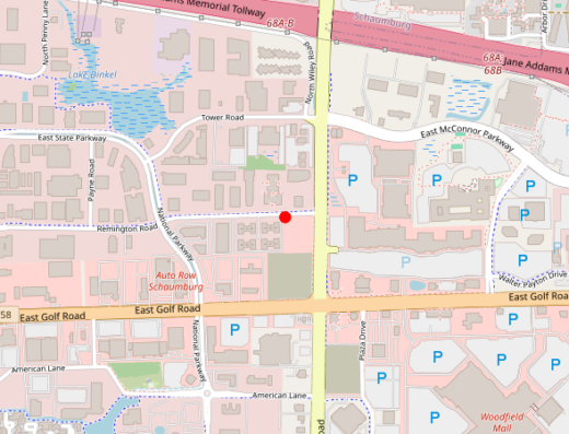 Map showing location of ThriveMD in Schaumburg, Illinois