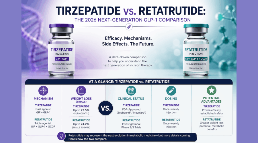 Tirzepatide vs. Retatrutide: The 2026 Next-Generation GLP-1 Comparison